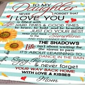 1753.- To My Daughter Motivational Blanket NWT